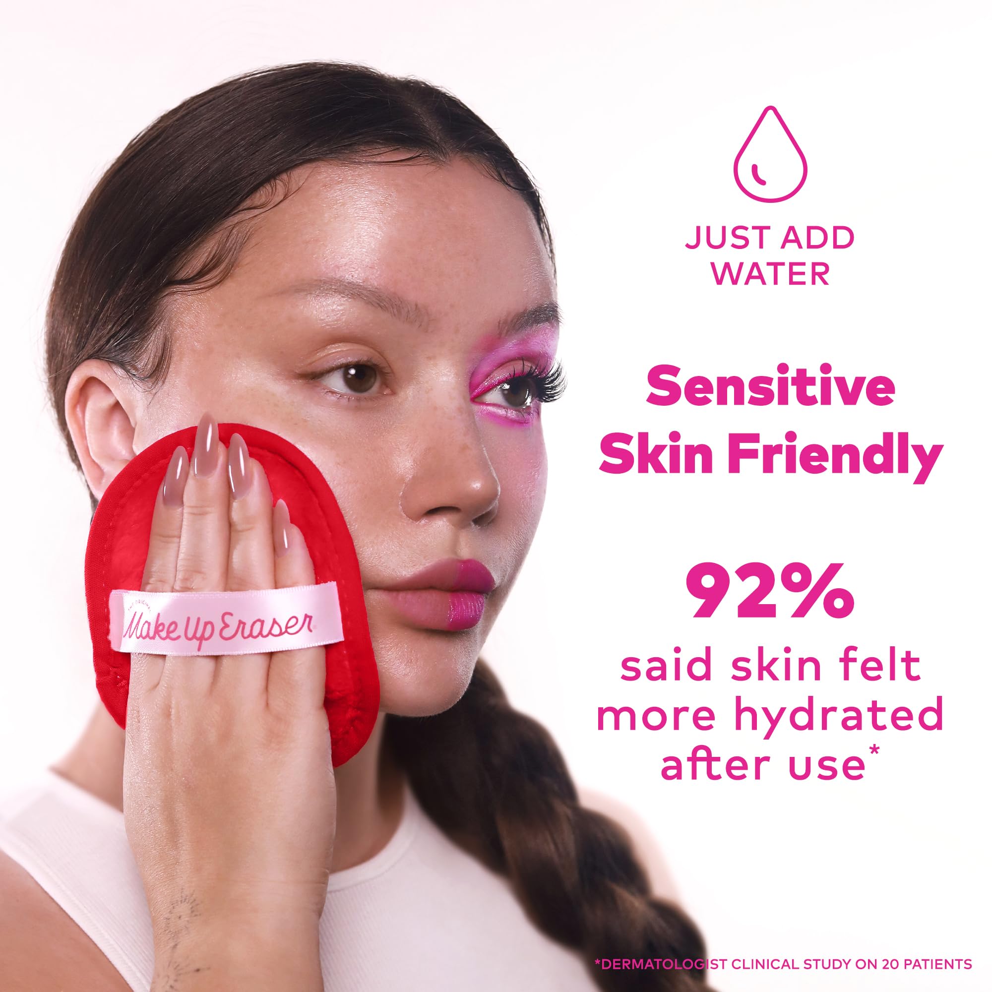 MakeUp Eraser laundry bag included for easy care.