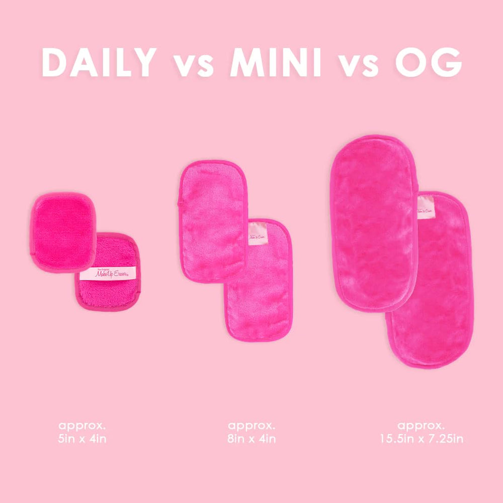 Compact 8x4 inch cloth for on-the-go cleansing with water-only makeup removal.