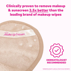 MakeUp Eraser Mini PRO 5-pack exfoliate-side demonstrates skin smoothing capability.