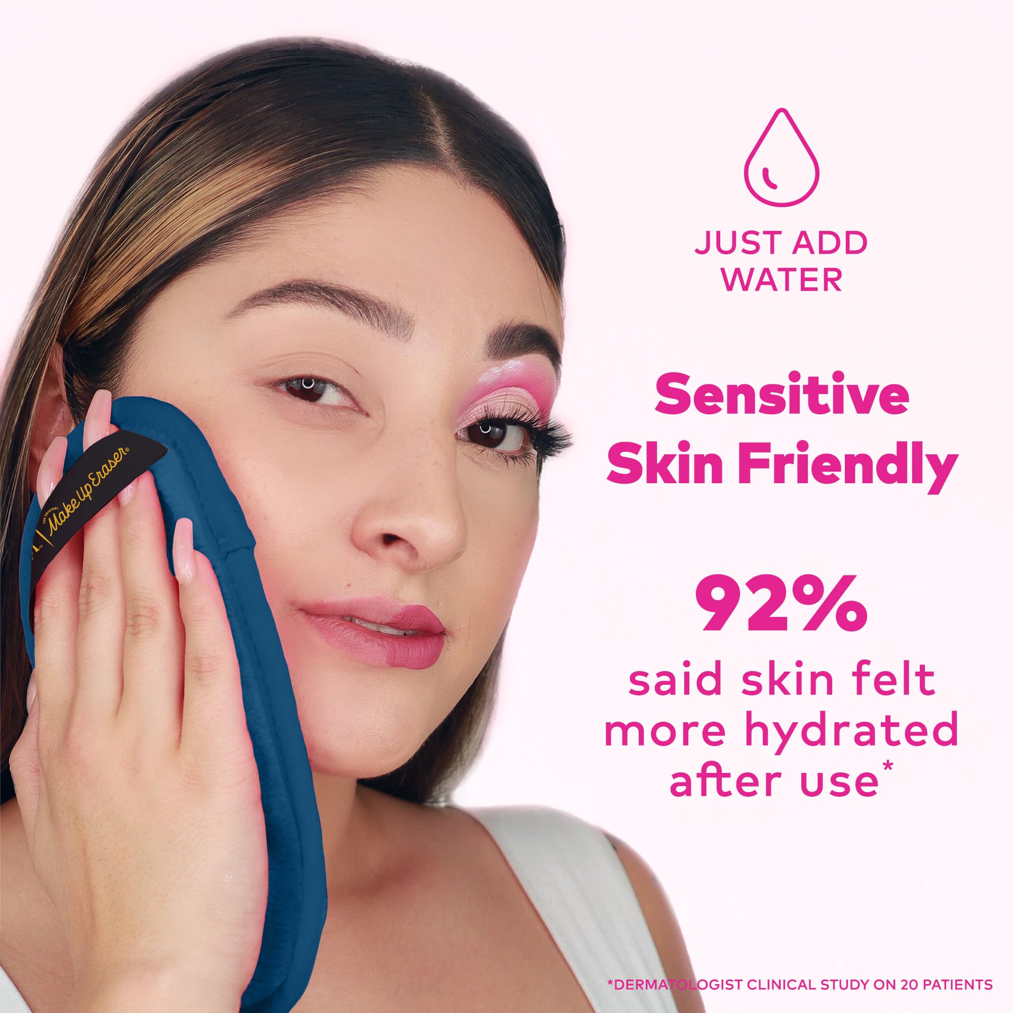 Reusable and machine-washable MakeUp Eraser Mini Pro in routine.