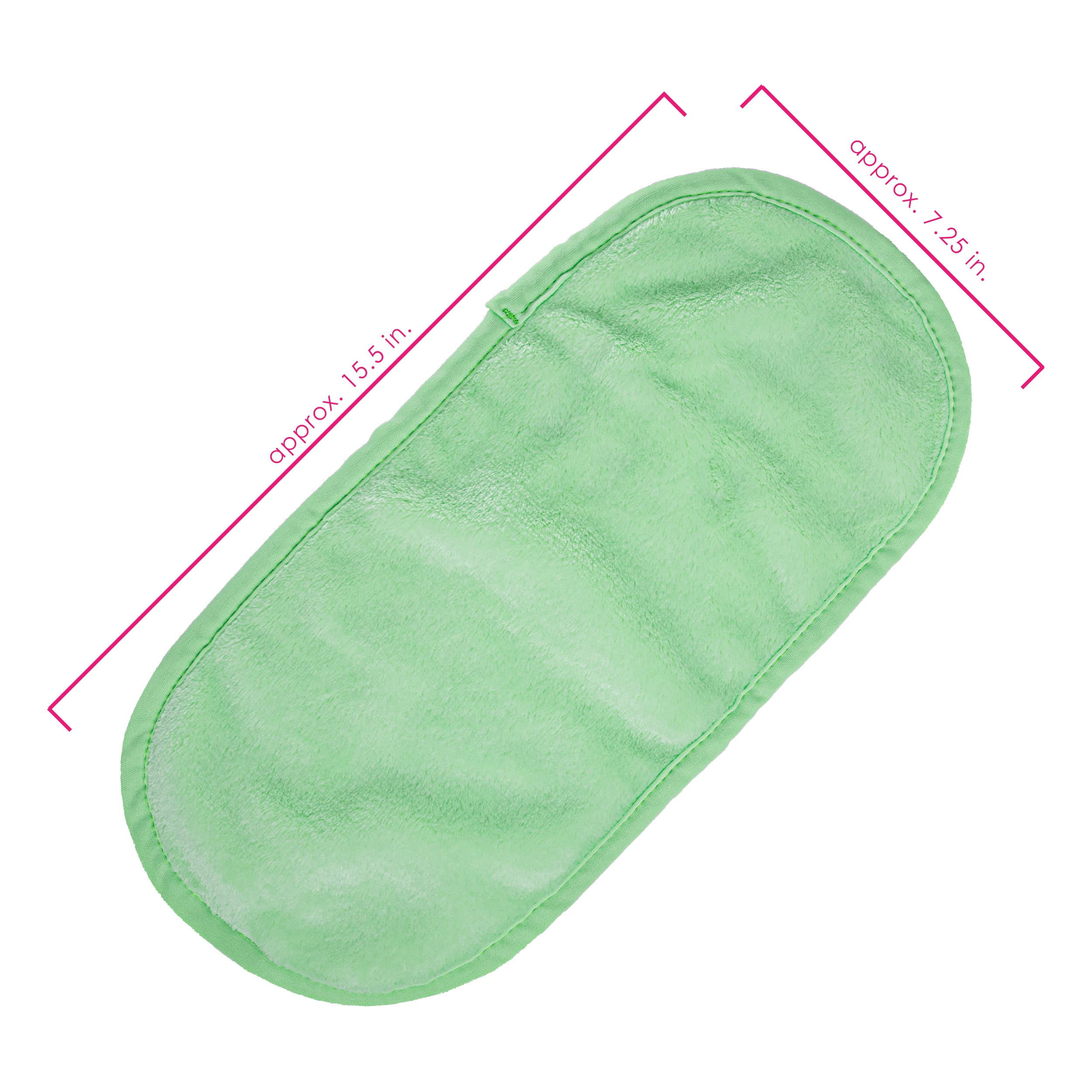 MakeUp Eraser Neon Green wet use demonstrates water-only cleansing capability