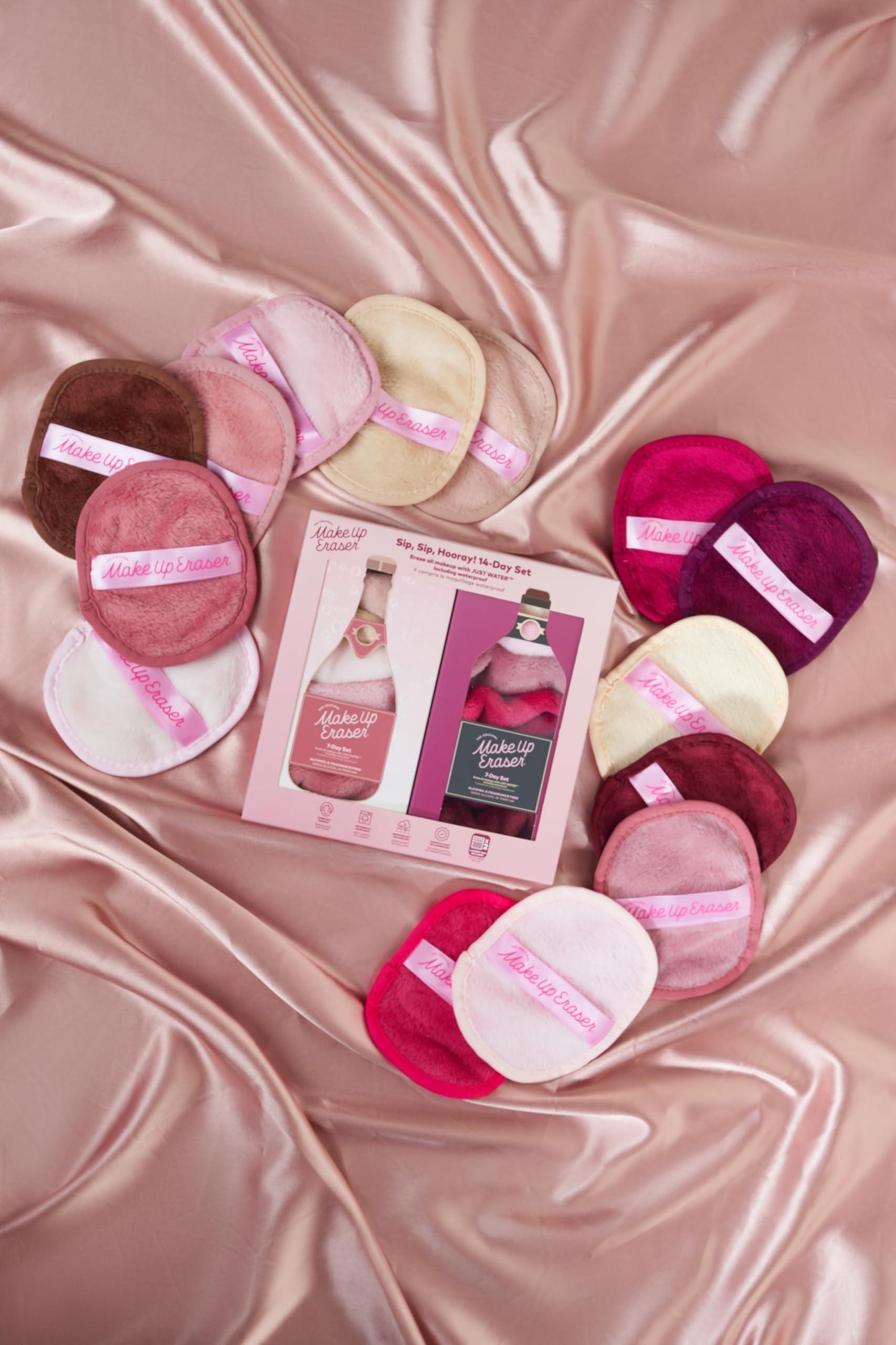 MakeUp Eraser original 14-day gift set packaging showing eco-friendly makeup removal kit
