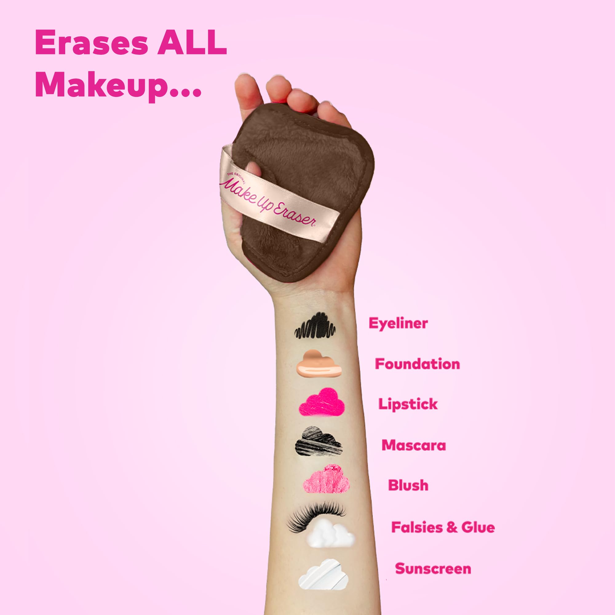 Dual-sided MakeUp Eraser design for makeup removal and gentle exfoliation