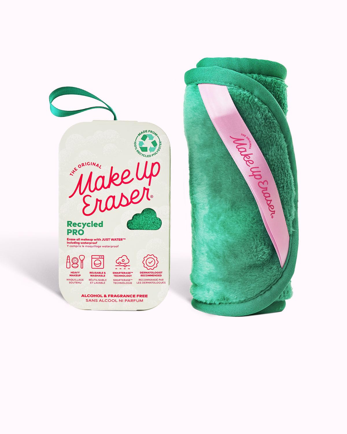 MakeUp Eraser PRO water removal demonstrates gentle makeup removal with just water.
