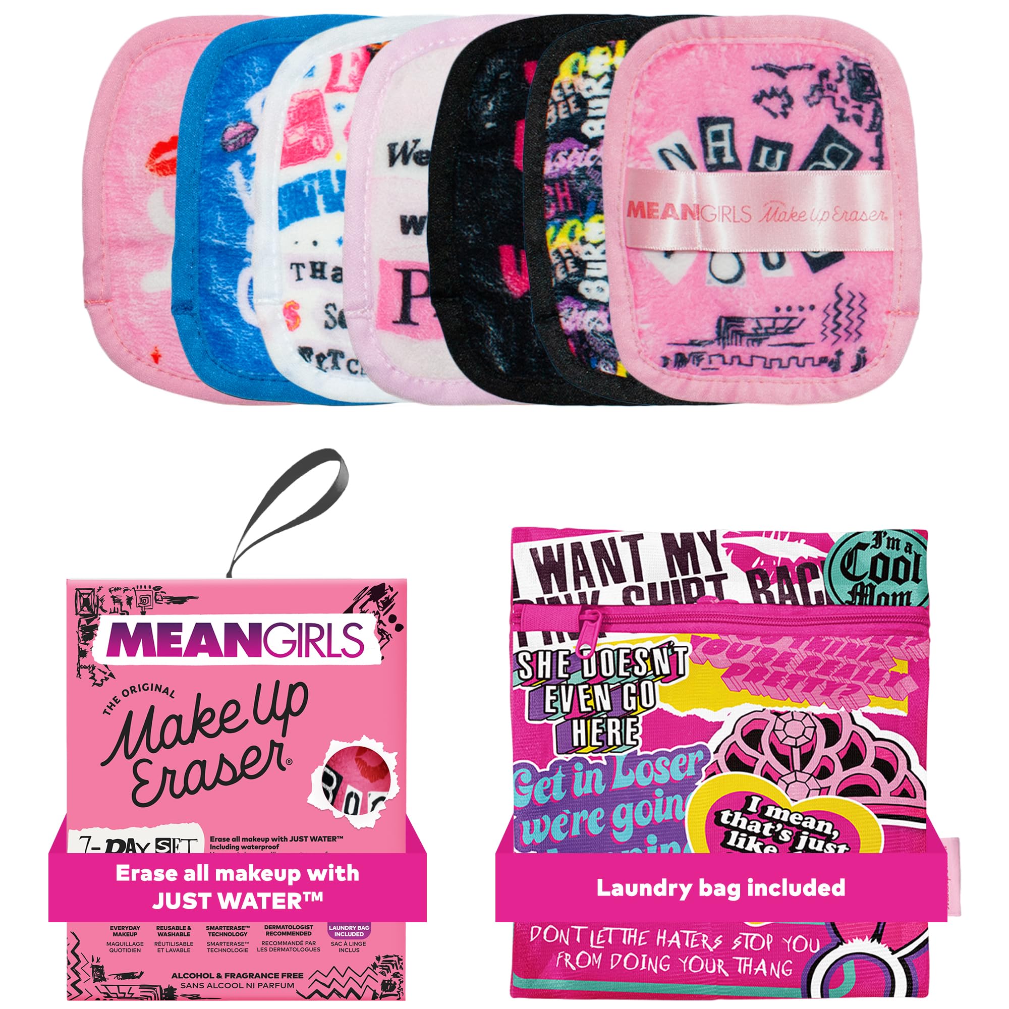 MakeUp Eraser seven-day set packaging showing a reusable makeup removal solution.