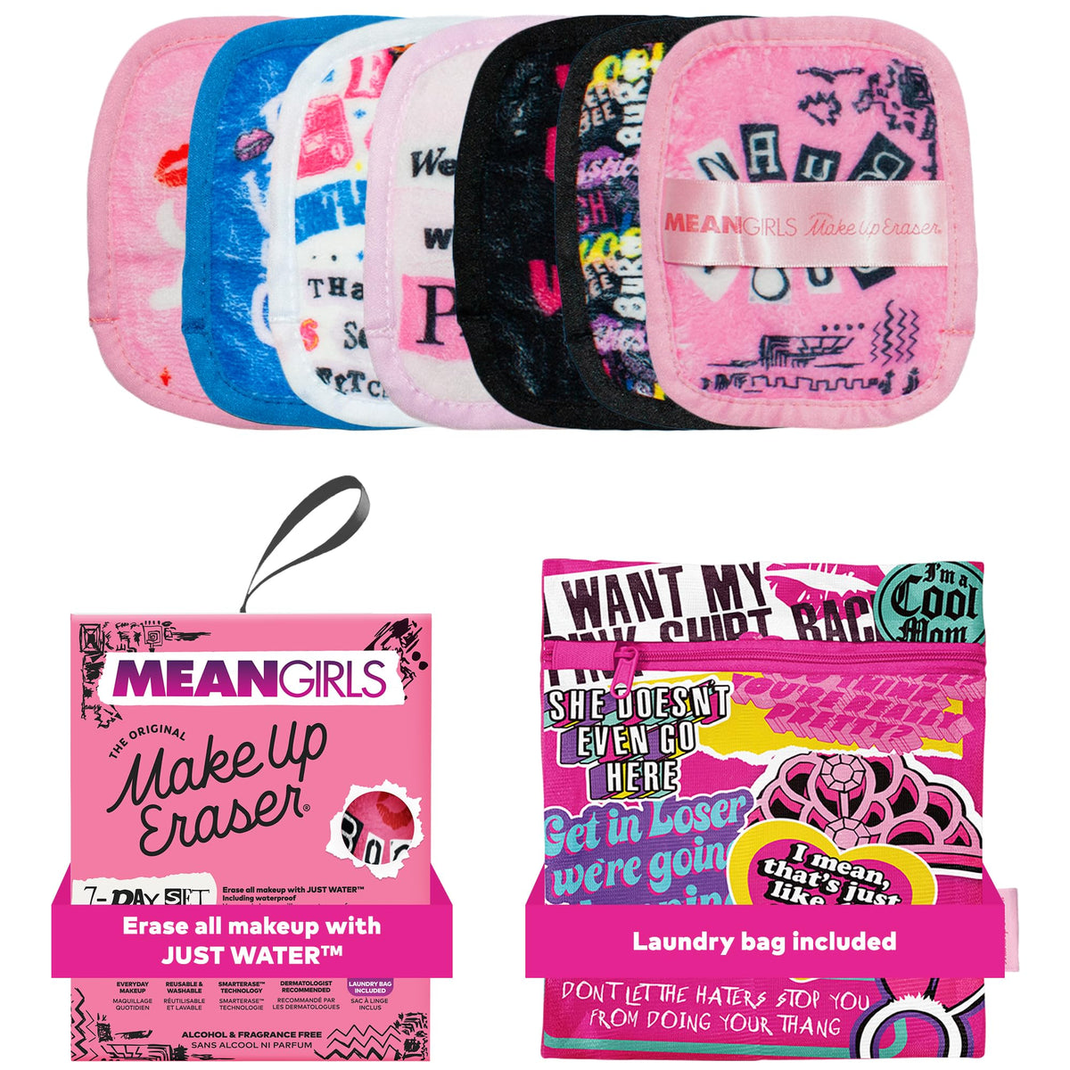 MakeUp Eraser seven-day set packaging showing a reusable makeup removal solution.