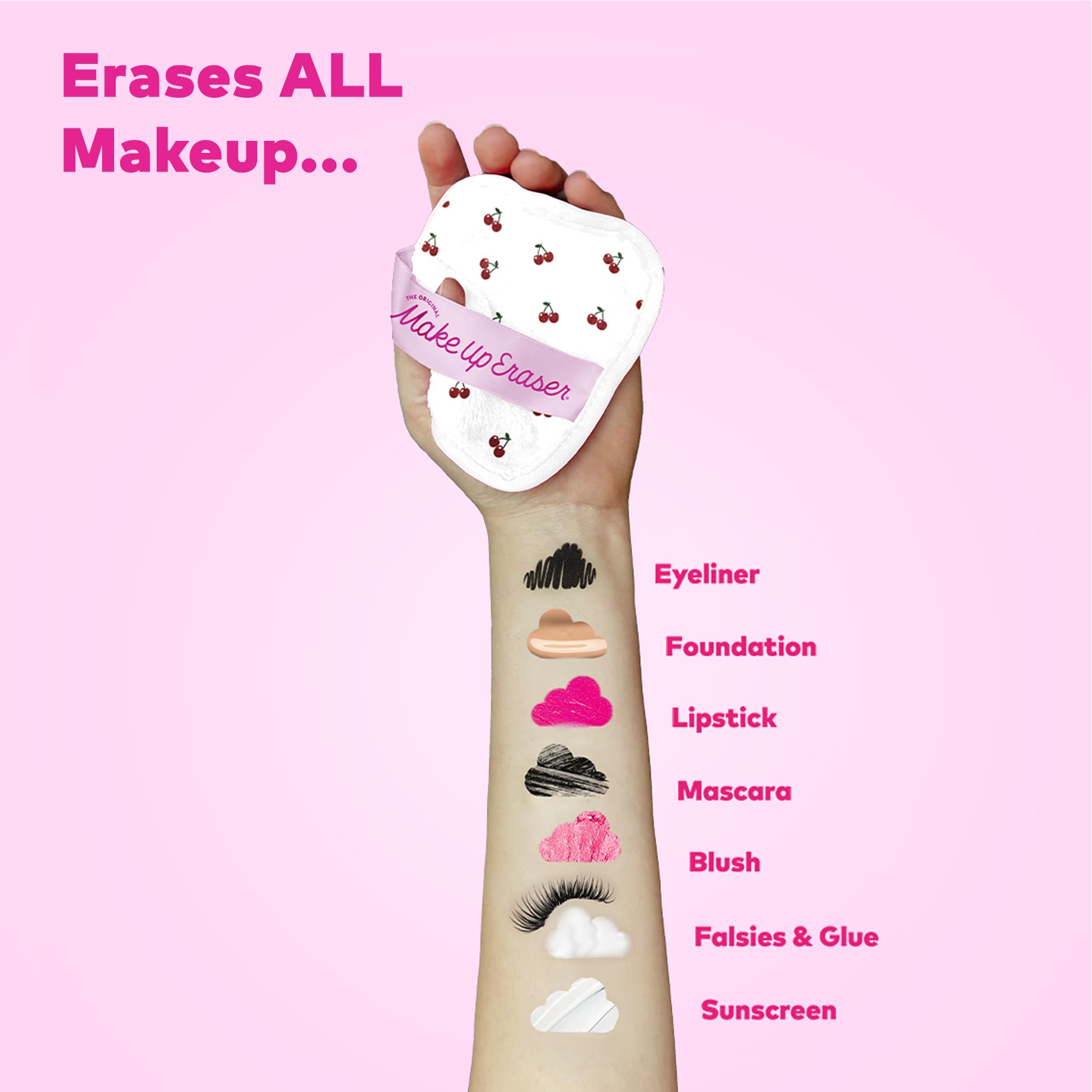 MakeUp Eraser soft microfiber fibers provide gentle cleansing on skin