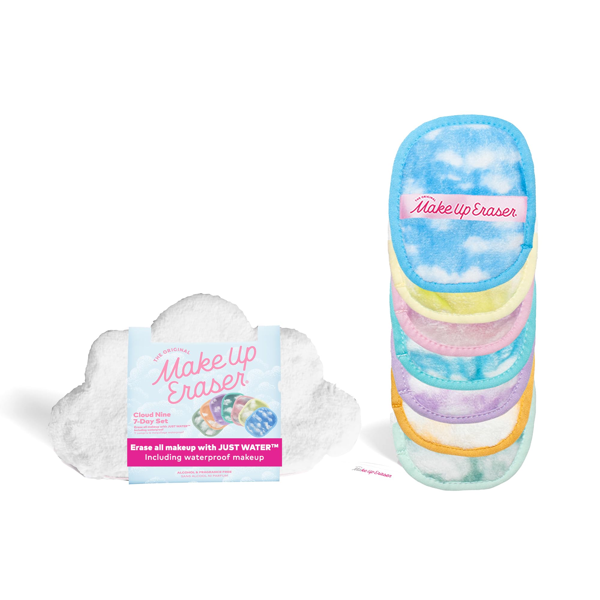 MakeUp Eraser water-activated fibers close-up show cloud-soft texture for gentle cleansing.