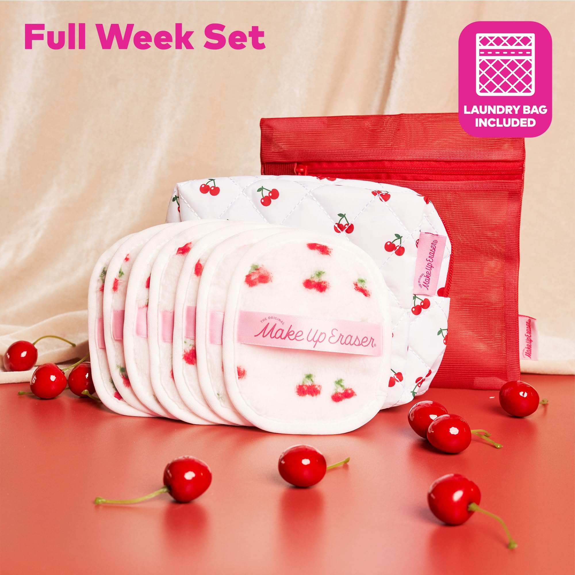 MakeUp Eraser Cherry Crush color accents sleek design and practicality