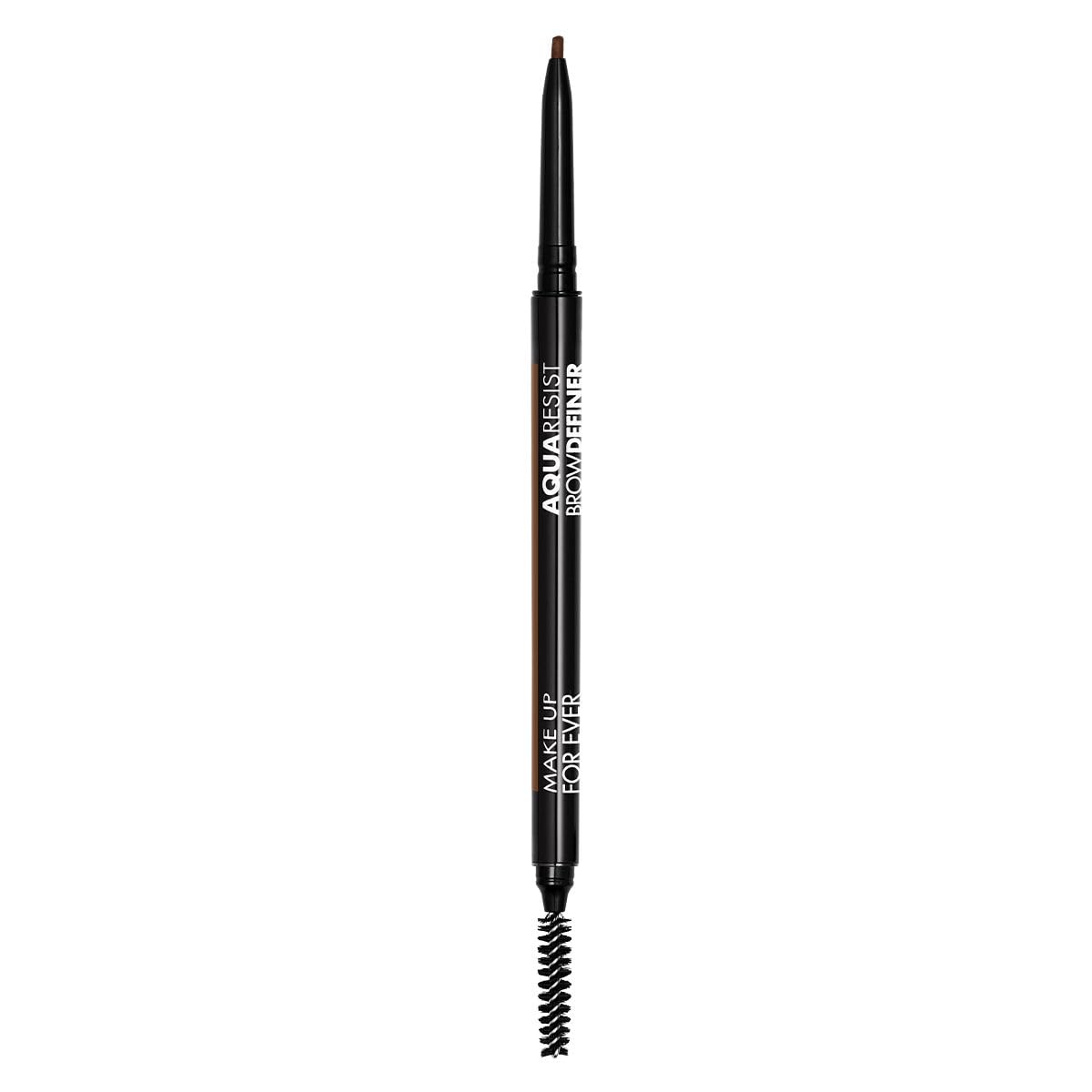 Make Up For Ever Aqua Resist Eyebrow Definer Pencil in Soft Brown for long-lasting, natural-looking brows.