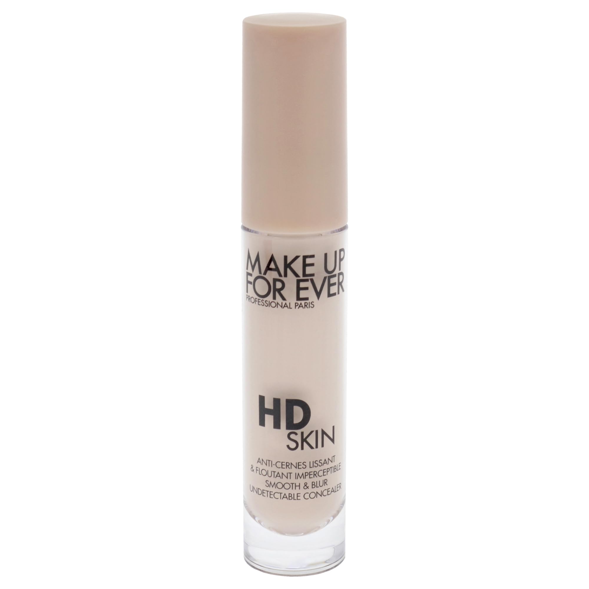 Make Up For Ever HD Skin Concealer being dabbed under the eye for brightening.