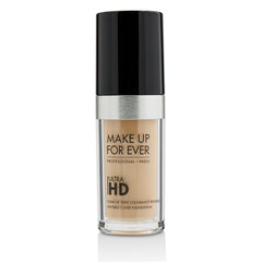 Make Up For Ever HD Ultra Foundation swatches on skin for even tone, lasting wear.