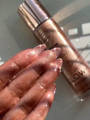 Rose Gold Molten Body Glow on legs and arms for seamless blend and glow