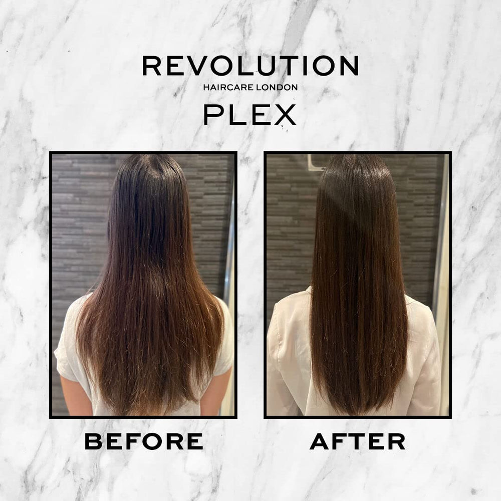 Plex 6 Bond Restore helps control frizz for a sleek finish.
