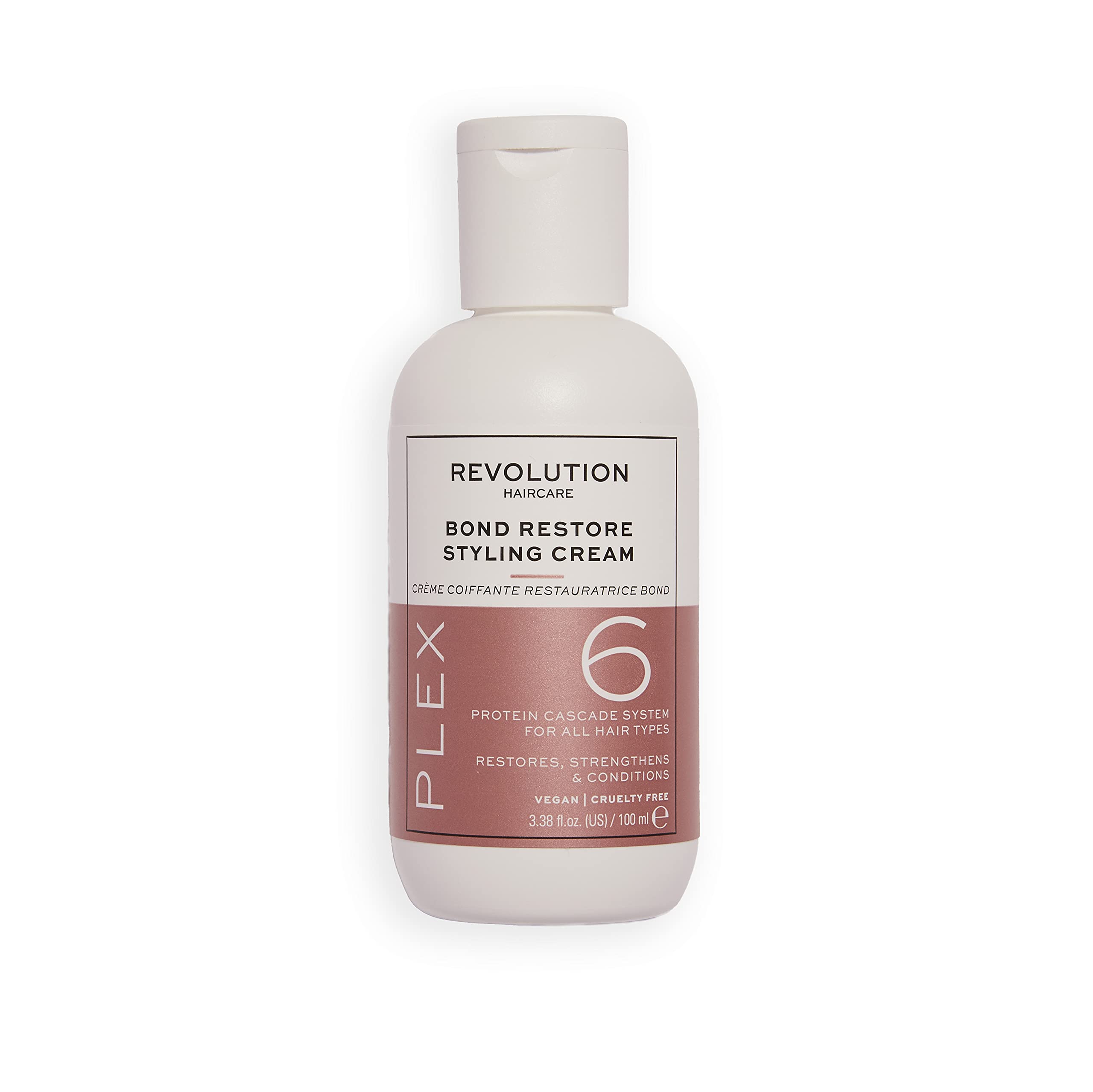 Makeup Revolution Plex 6 Bond Restore cream tube protects color and heat.