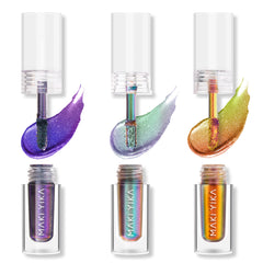 MAKI YIKA 3Pc glitter eyeshadow set packaging closeup for gifting
