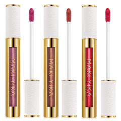 MAKI YIKA pink metallic lipstick for bold, long-lasting shine.