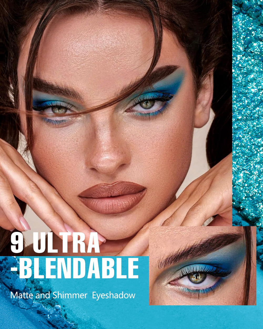 MAKI YIKA blue eyeshadow palette matte lights for subtle daytime makeup
