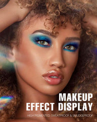 MAKI YIKA blue eyeshadow palette shimmer shades add radiant glow