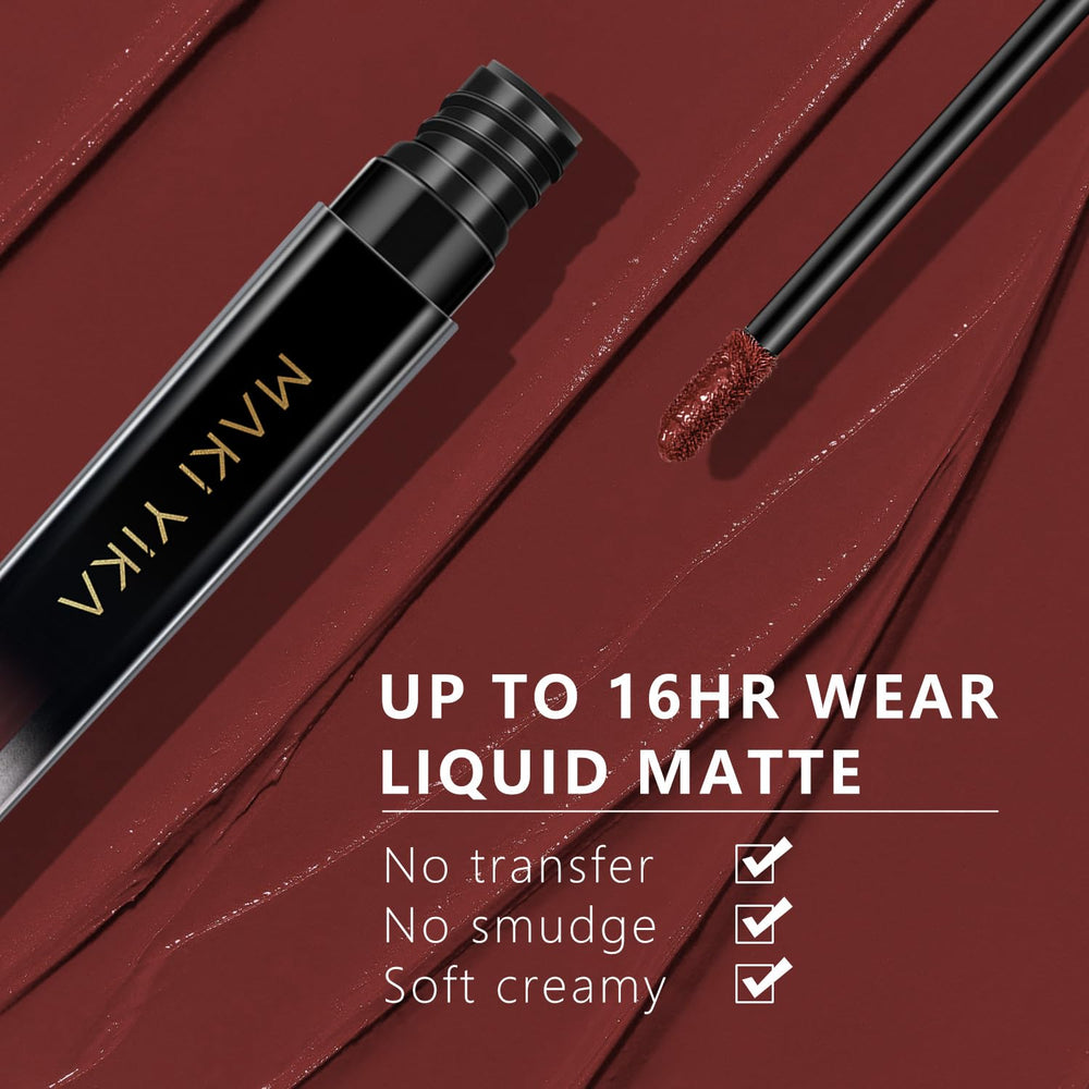 Close-up of MAKI YIKA Brown Nude Lipstick formula for smooth matte finish
