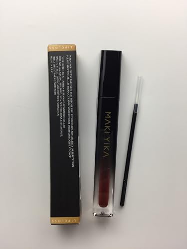 MAKI YIKA Dark Brown Lipstick swatch on arm shows rich shade