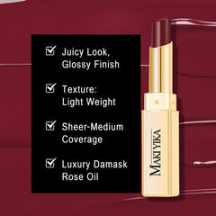 MAKI YIKA formula with Damascena rose extract nourishes lips.