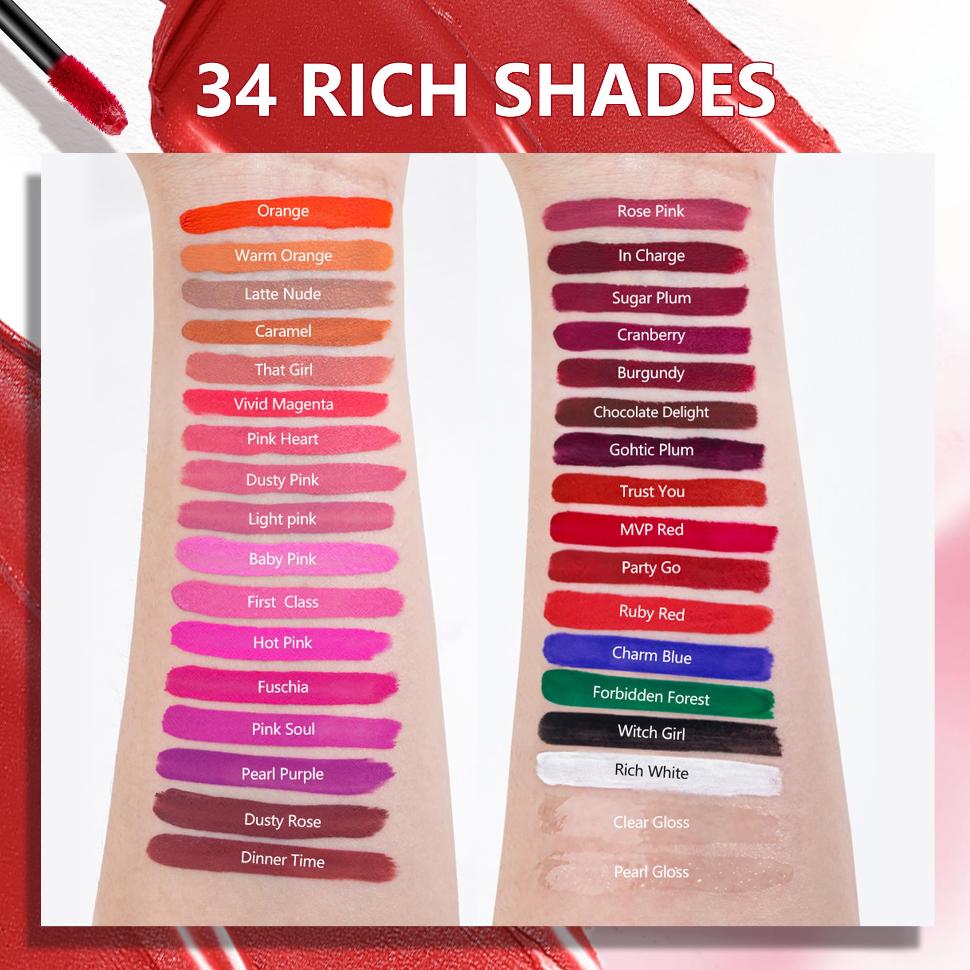 Ideal colors for weddings and parties with MAKI YIKA matte lipsticks.