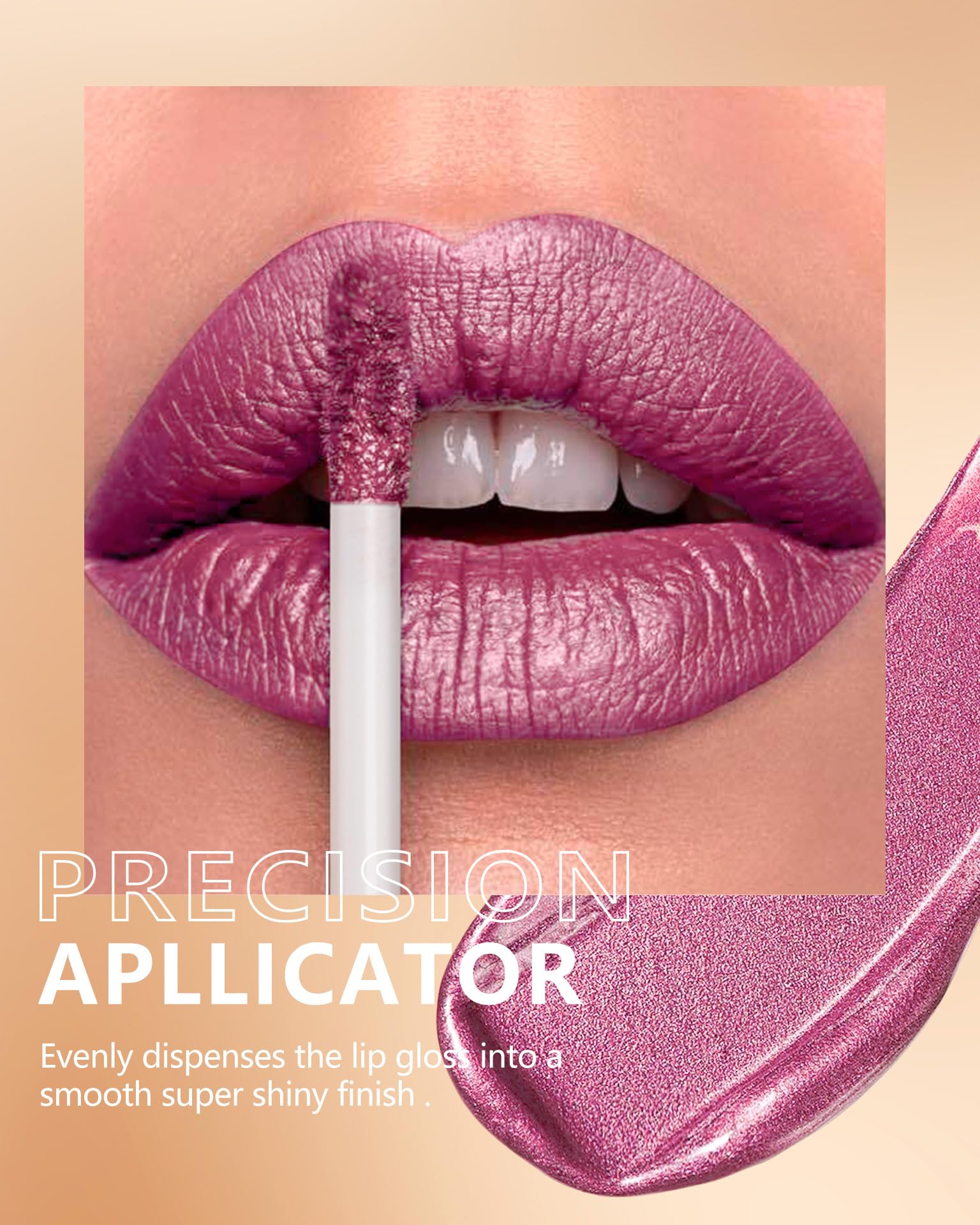 MAKI YIKA lipstick on lips with shiny, even coverage