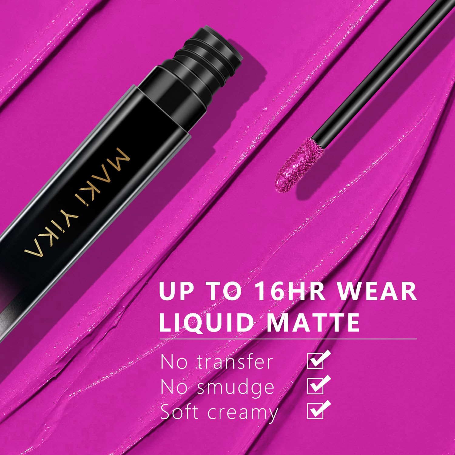 MAKI YIKA Pink Soul lip color swatch on skin