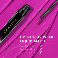 MAKI YIKA Pink Soul lip color swatch on skin