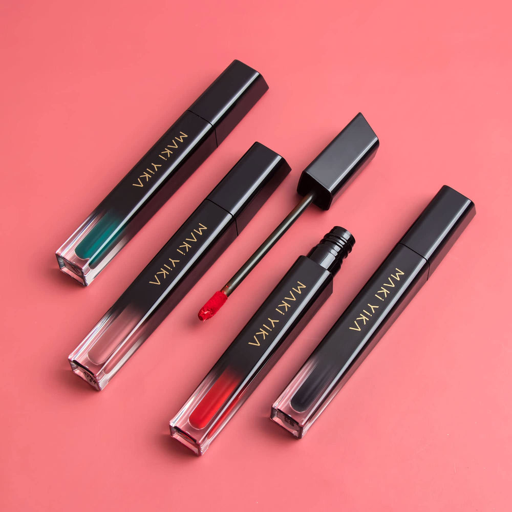 MAKI YIKA red lipstick gift-ready packaging appeals as a present.