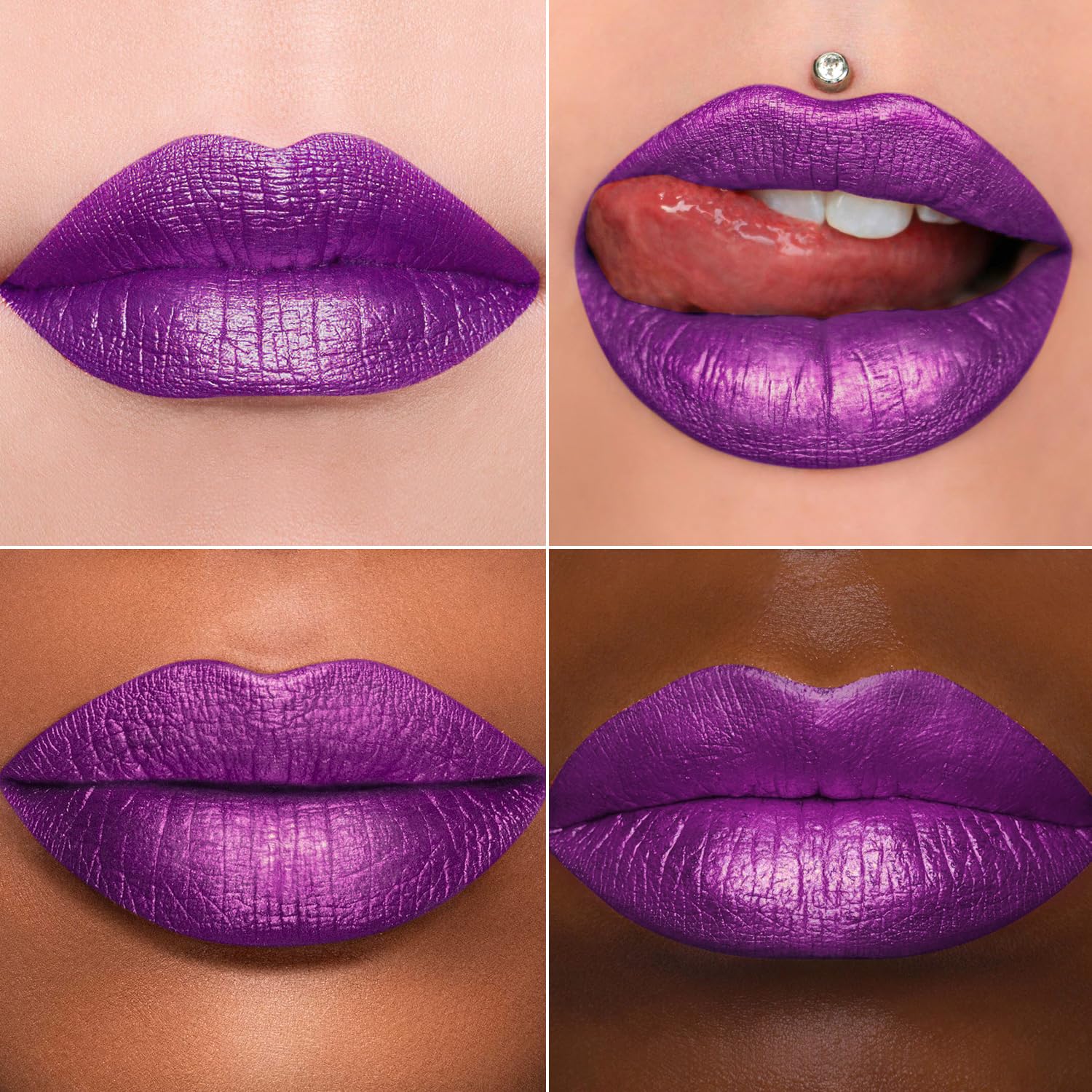 MAKI YIKA amethyst swatch reveals rich metallic color and smooth payoff.