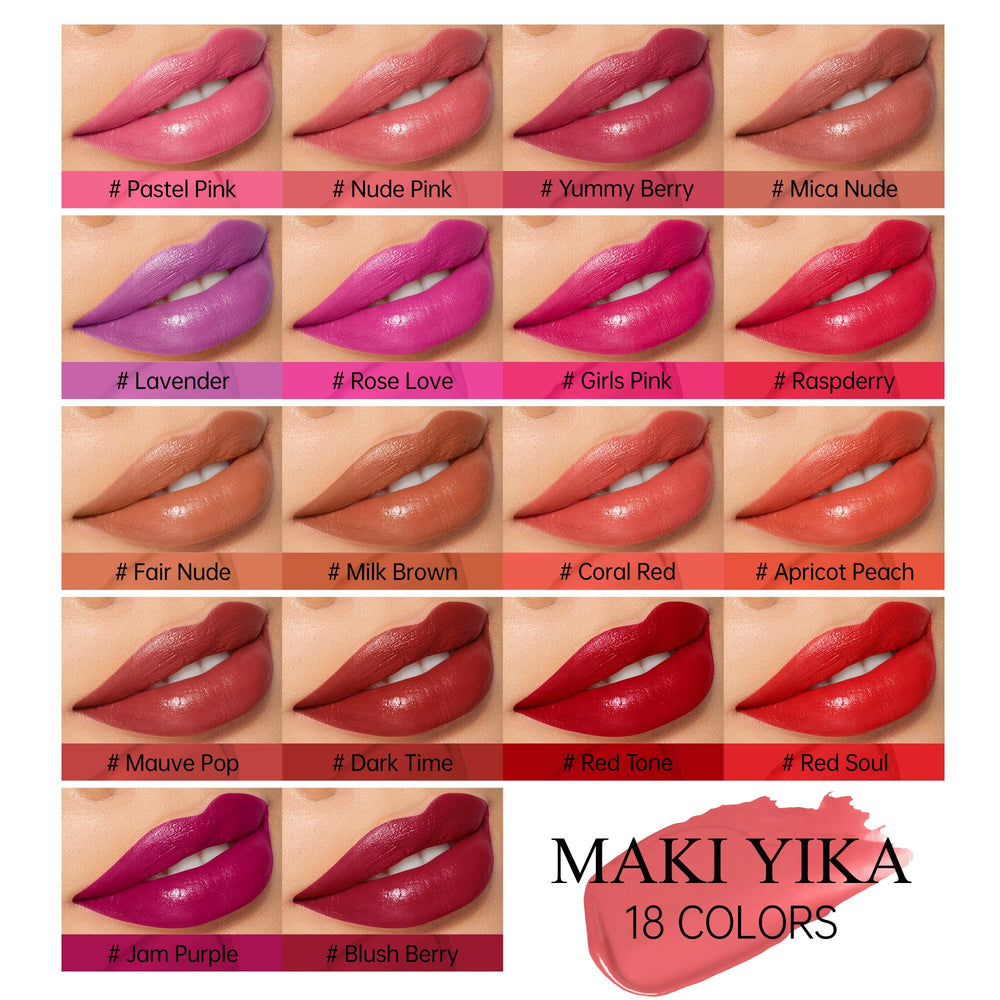 MAKI YIKA vegan cruelty-free lipstick packaging.