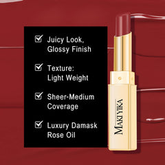 Vitamin E nourishes lips with antioxidant protection and softness in MAKI YIKA lipstick.