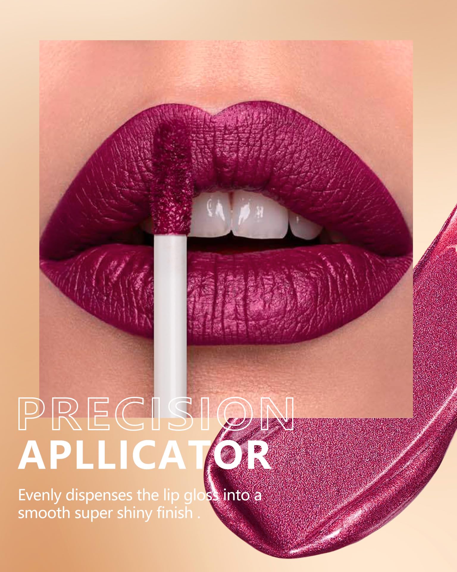 MAKI YIKA waterproof lip gloss resists smudges and keeps shine.