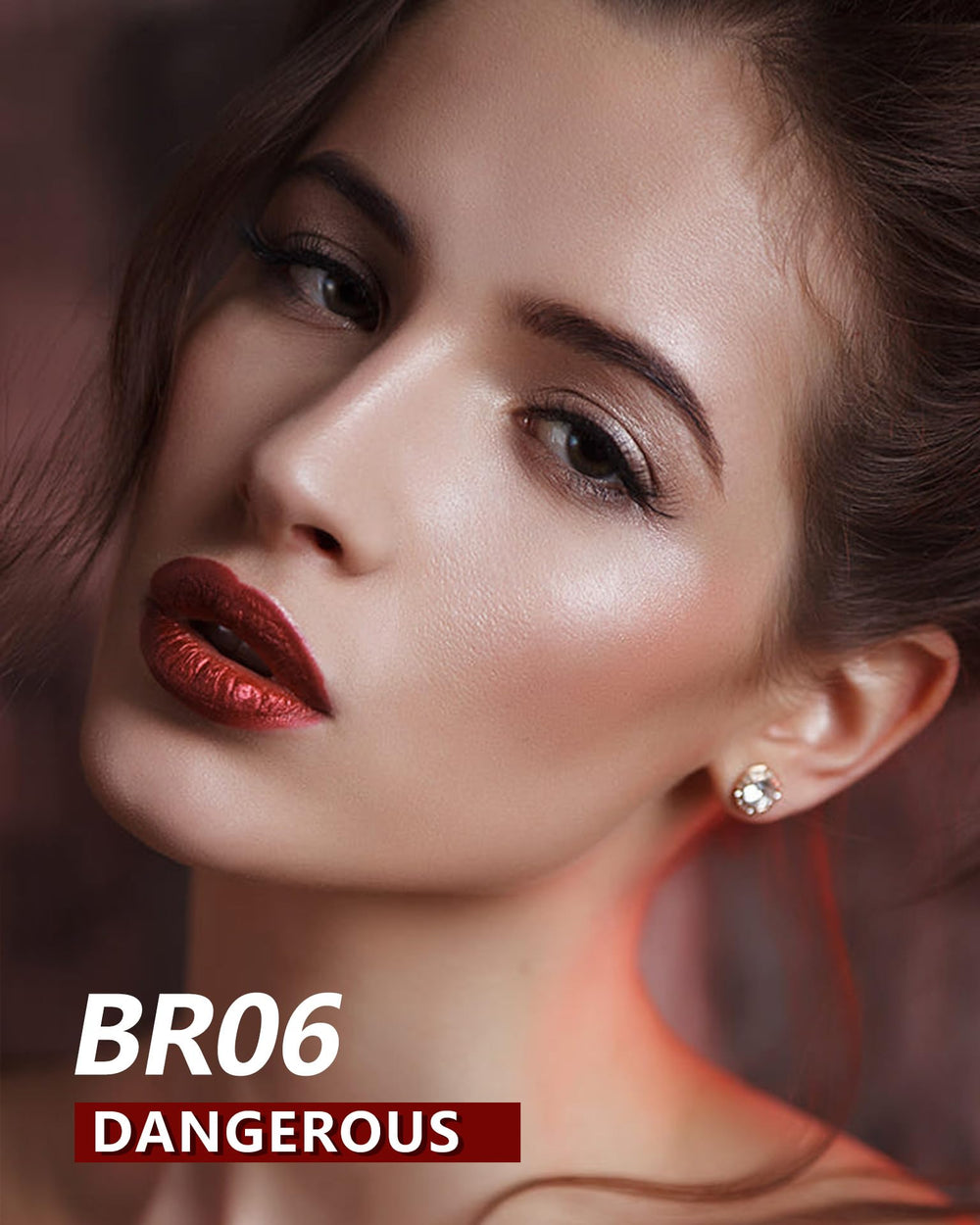 MAKI YIKA dangerous lip swatches show rich color in one swipe.