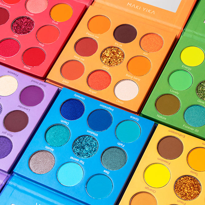 MAKI YIKA Orange Eyeshadow Palette 9-color set sparks creative orange looks.