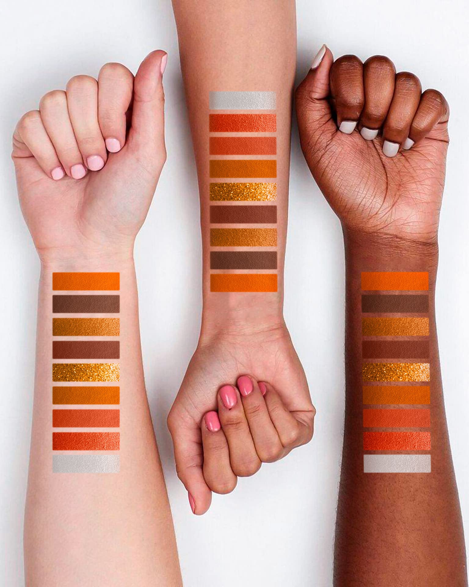 MAKI YIKA Orange Eyeshadow Palette Crease-Resistant formula prevents fading and creasing.