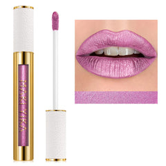 MAKI YIKA pink lipstick pearlescent tube delivering bold color and shine