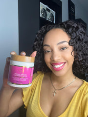Makof Beauty Chebe Hair Butter ingredients photo; shea, cocoa, mango butters.