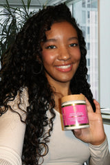 Makof Beauty Chebe Hair Butter jar presentation; easy application on ends and mid-lengths.