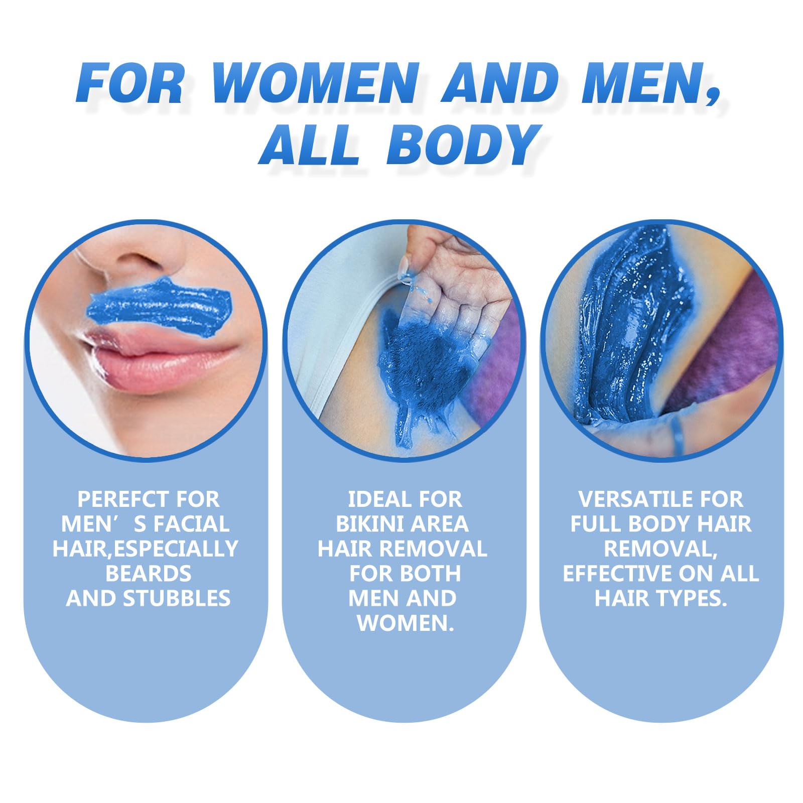 Makupala bikini line wax beads suitable for sensitive areas.