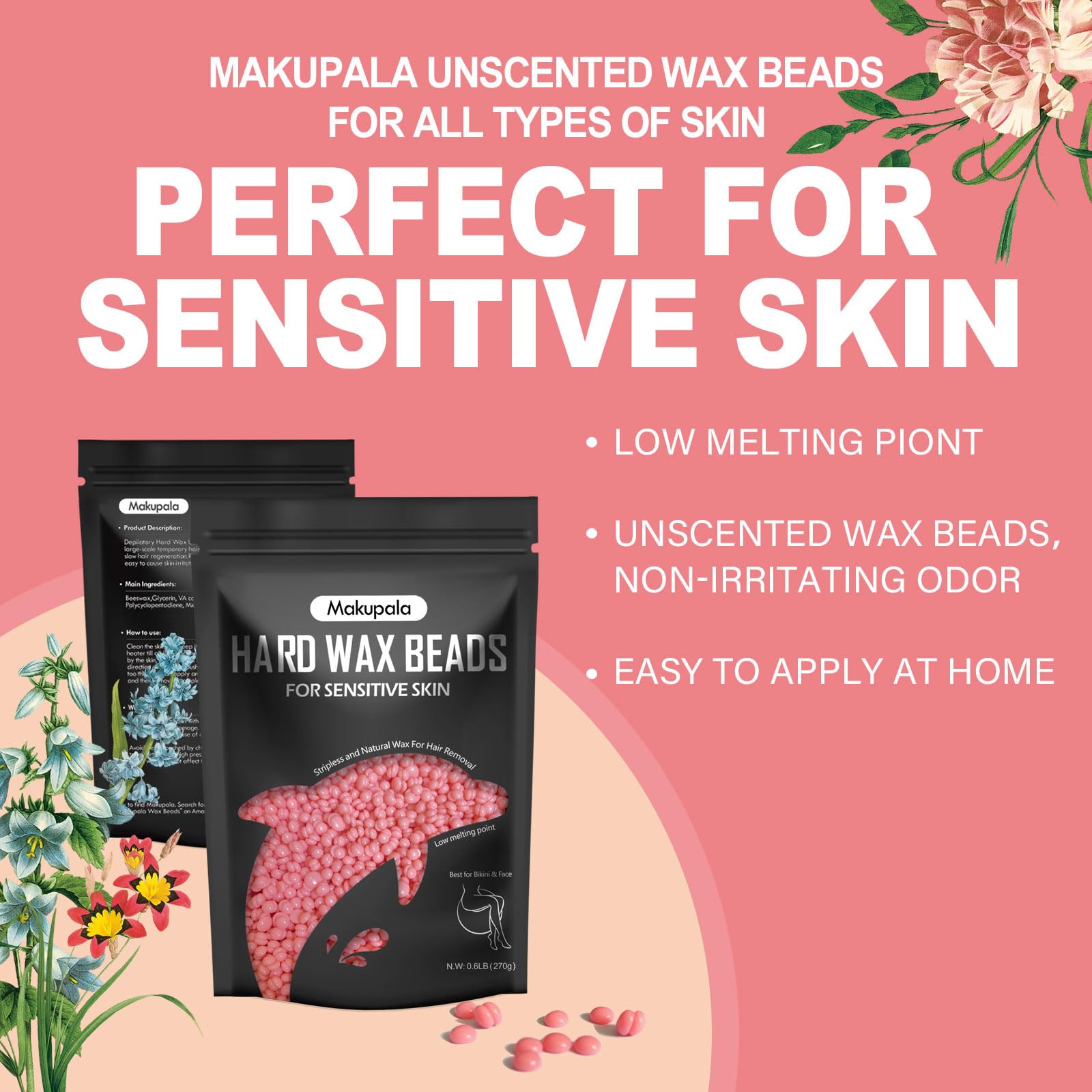 Makupala full-body waxing beads offer versatile use