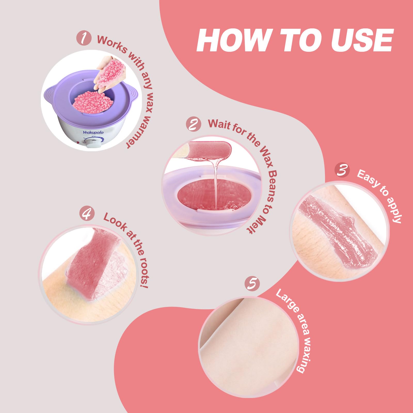 Makupala wax beads designed for sensitive skin protection