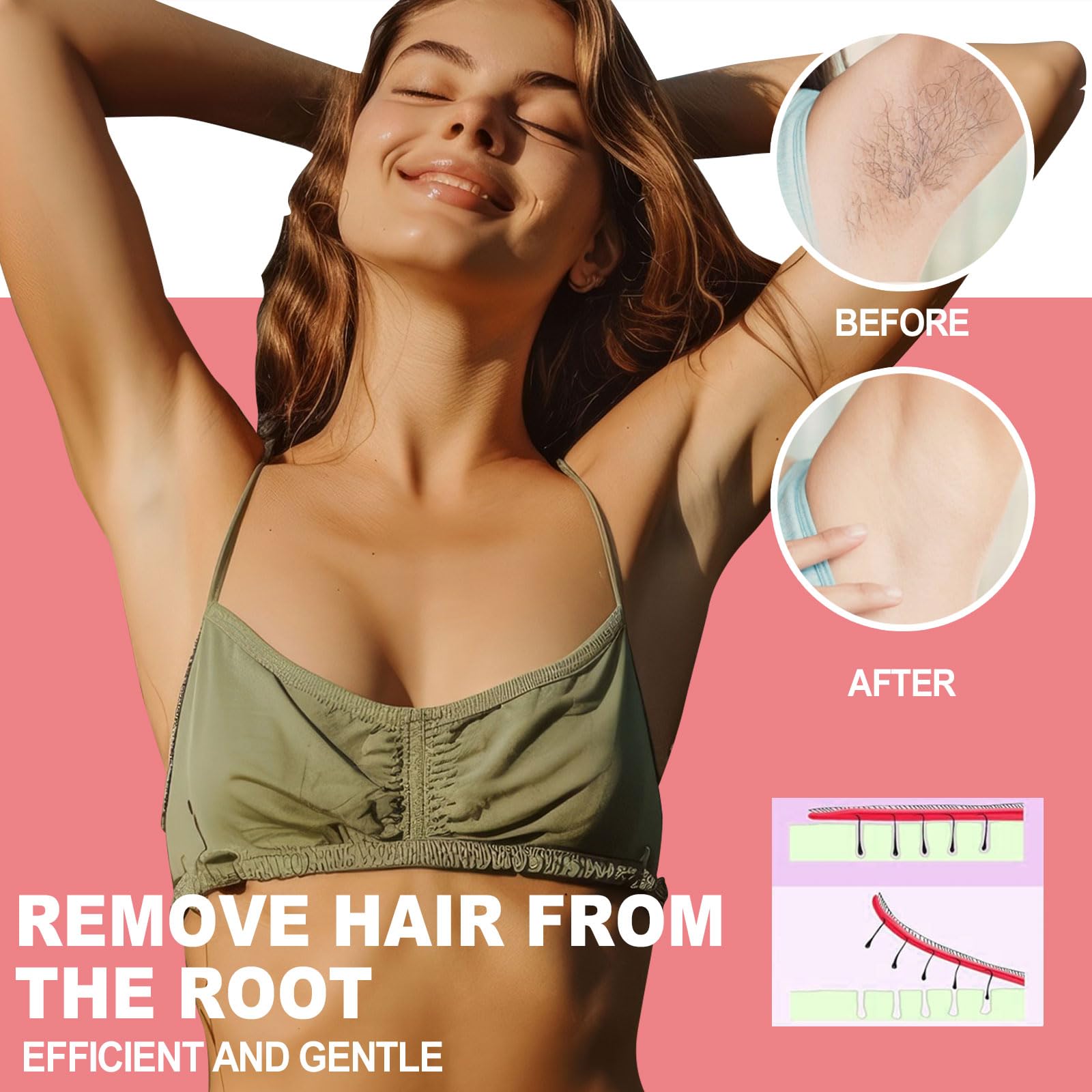 Makupala stripless wax application for at-home waxing convenience