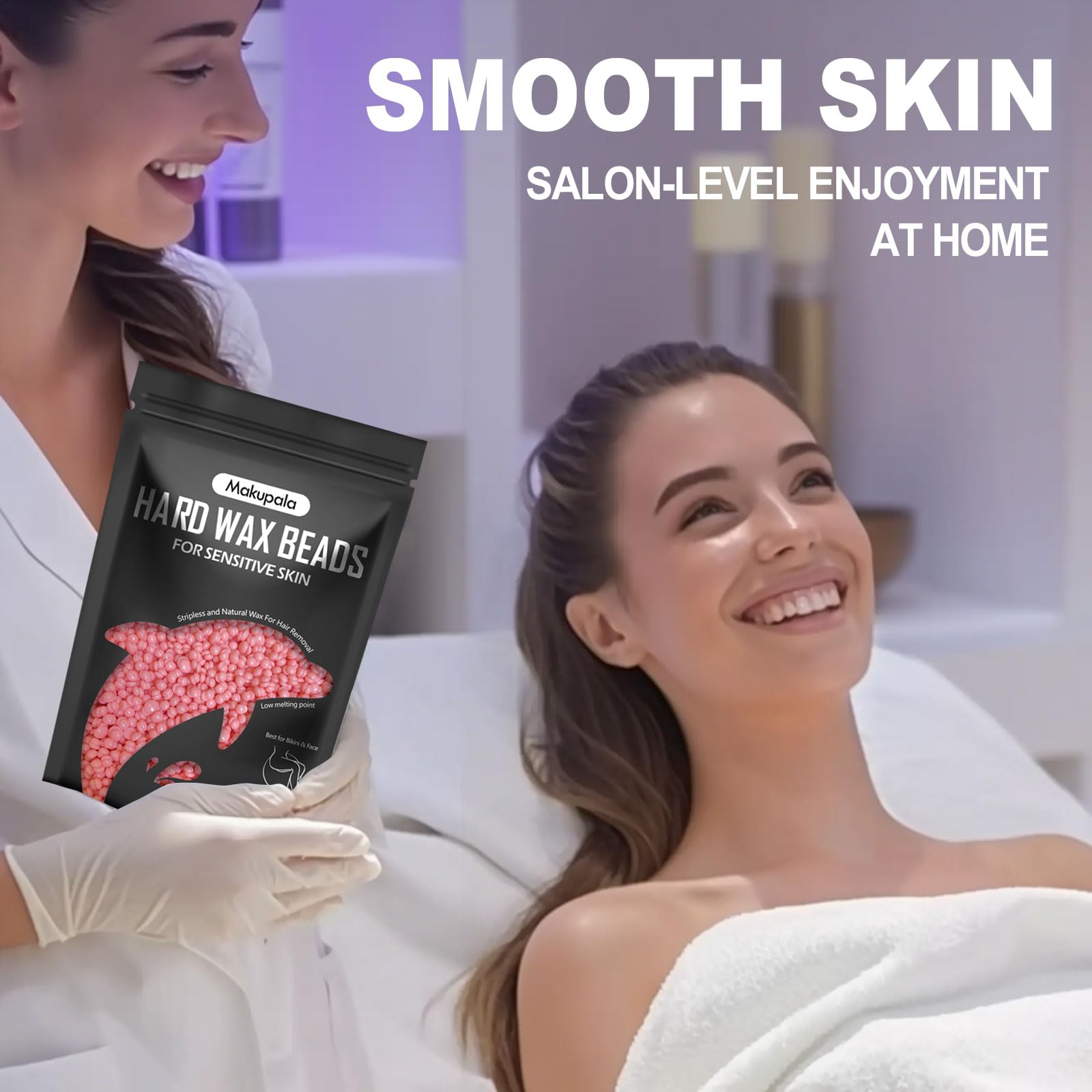 Makupala underarm waxing beads for quick, smooth results