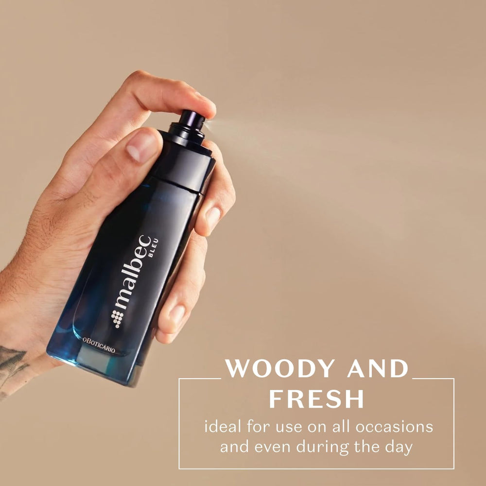 Malbec Bleu bottle closeup highlights premium design and craftsmanship