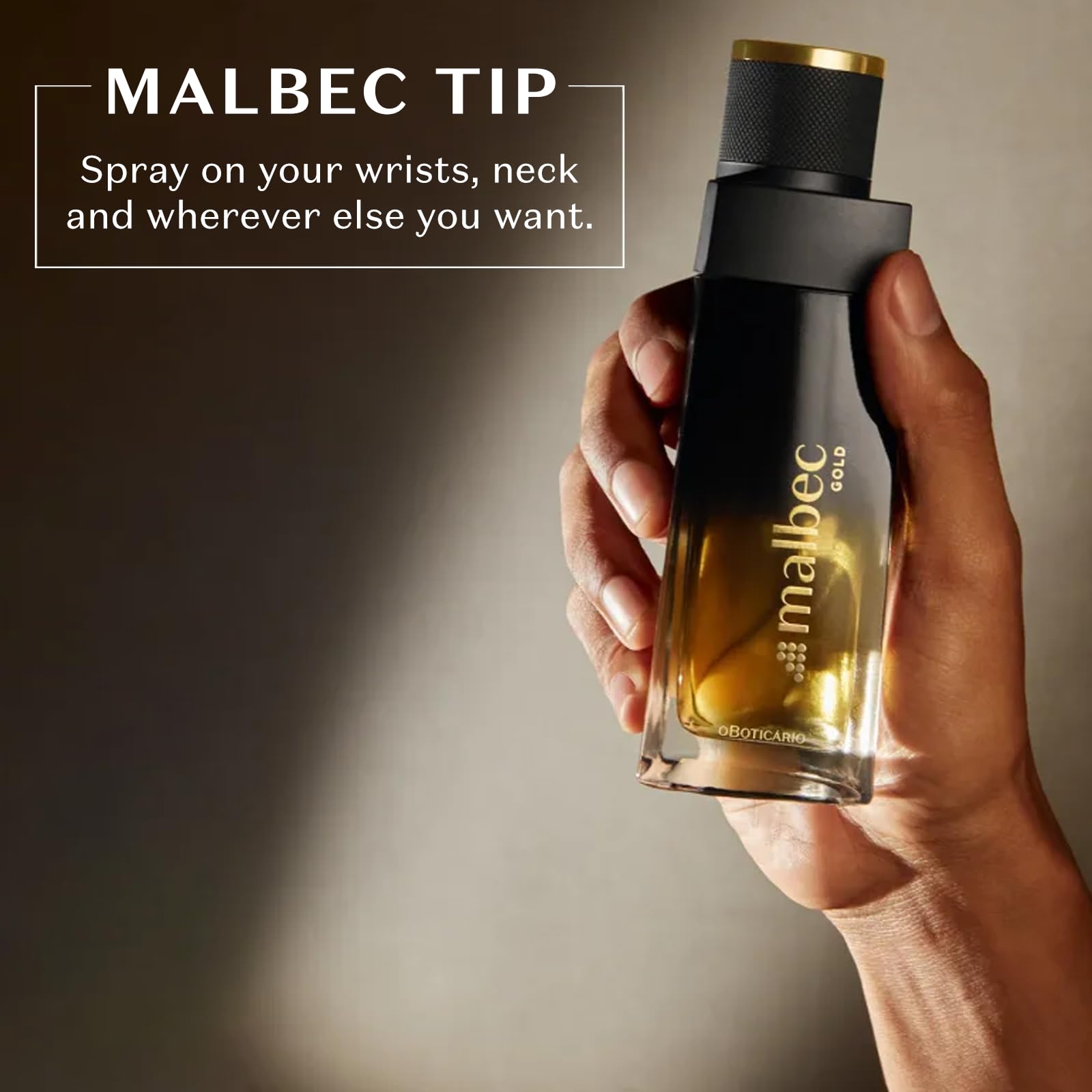 Malbec Exquisite Gold packaging image highlights luxe presentation and cruelty-free craftsmanship