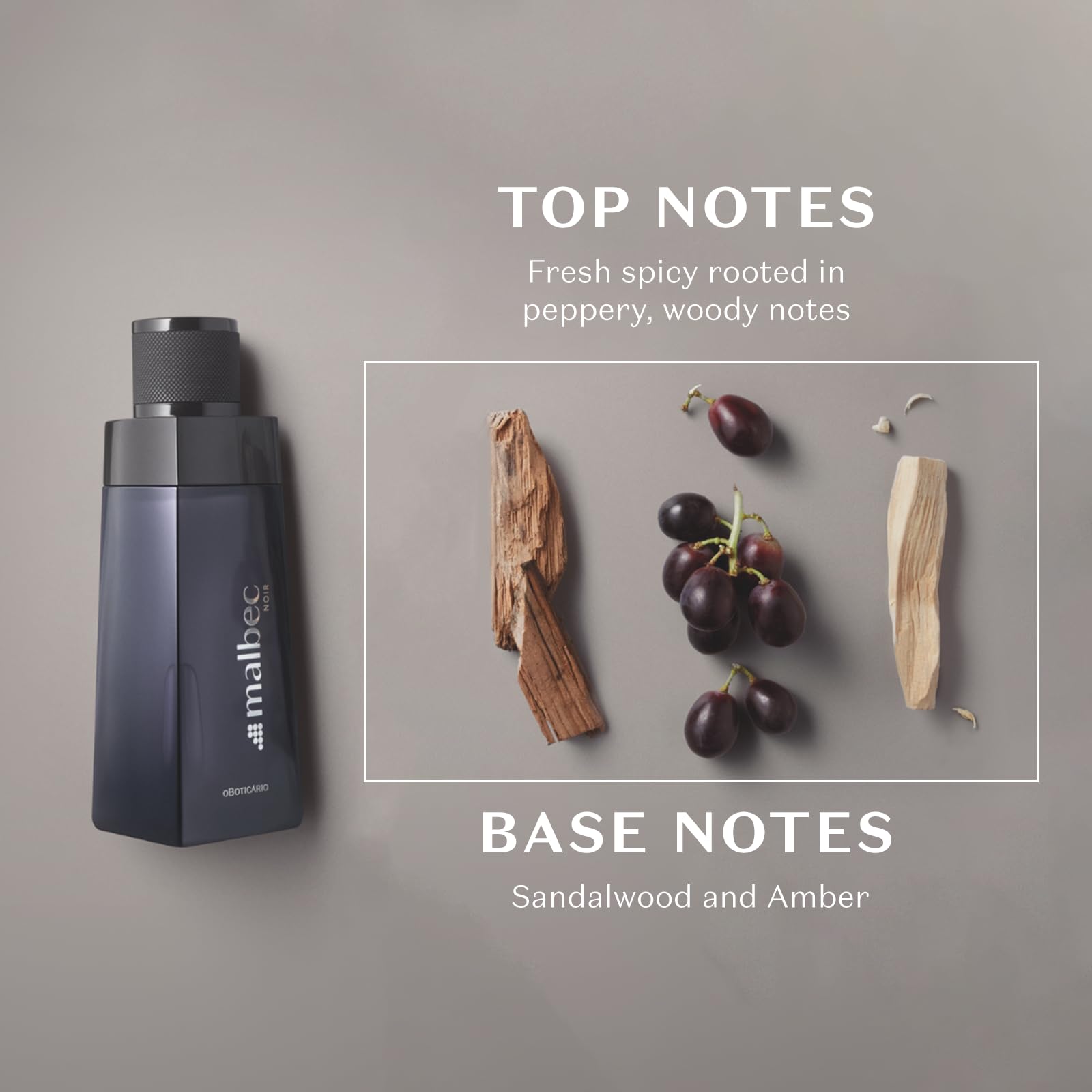 Malbec Noir oak-barrel-aging image evokes French oak aging and wine-inspired depth.