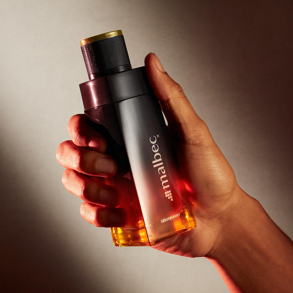 Model shot with Malbec X suggesting versatile day-to-night style.